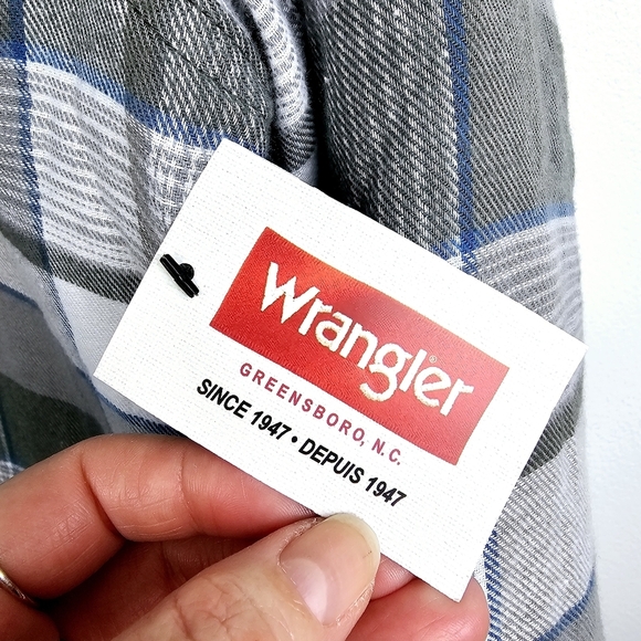 Wrangler Quilted-Lined Plaid Flannel Hooded Jacket NWT XL - Picture 7 of 16